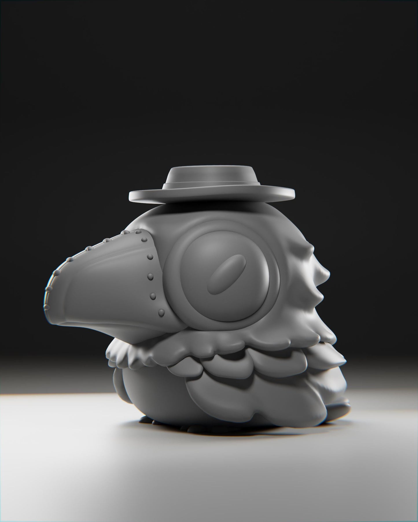Plague Crow - UNPAINTED 3D Resin Figure - Grumpii Art Toy