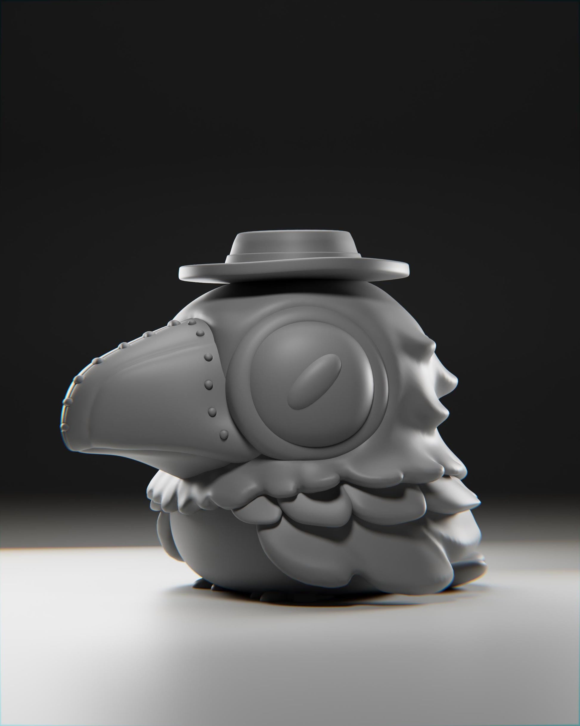 Plague Crow - UNPAINTED 3D Resin Figure - Grumpii Art Toy