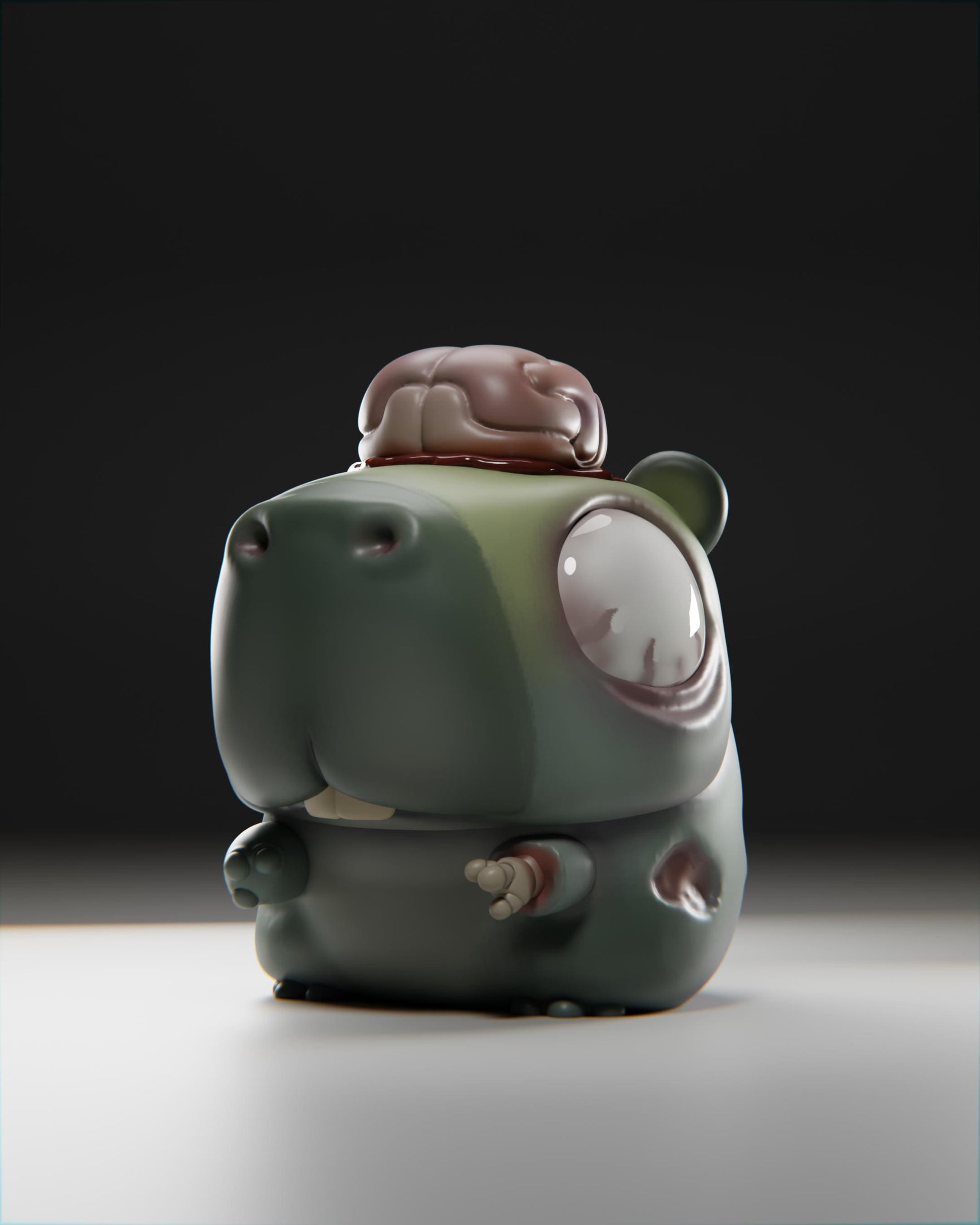 Zombiibara - UNPAINTED 3D Resin Figure - Grumpii Art Toy