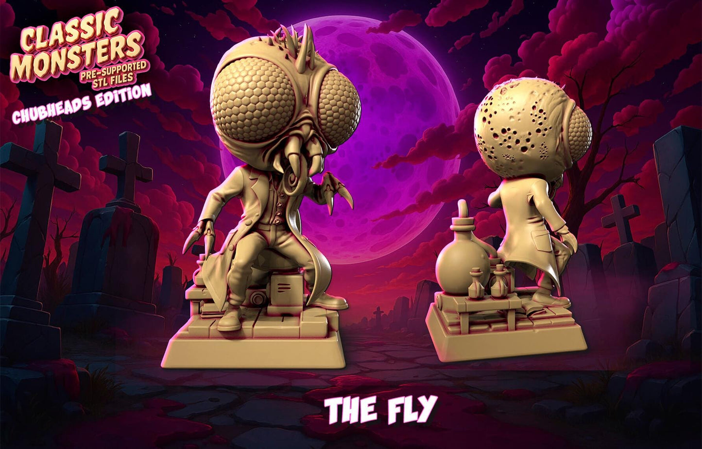 The Fly Chubhead - FAN ART Classic Monster Collection - Heroes and Beasts