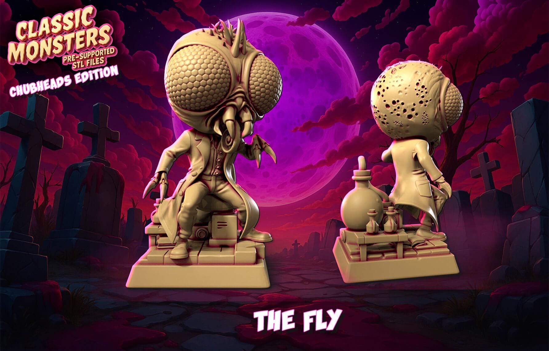 The Fly Chubhead - FAN ART Classic Monster Collection - Heroes and Beasts