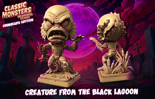 The Creature Chubhead - FAN ART Classic Monster Collection - Heroes and Beasts