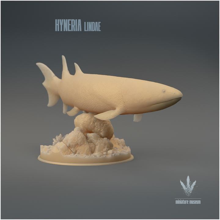Hyneria lindae : The Prehistoric Lobe-finned Fish - UNPAINTED 3D Resin Figure - Miniature Museum