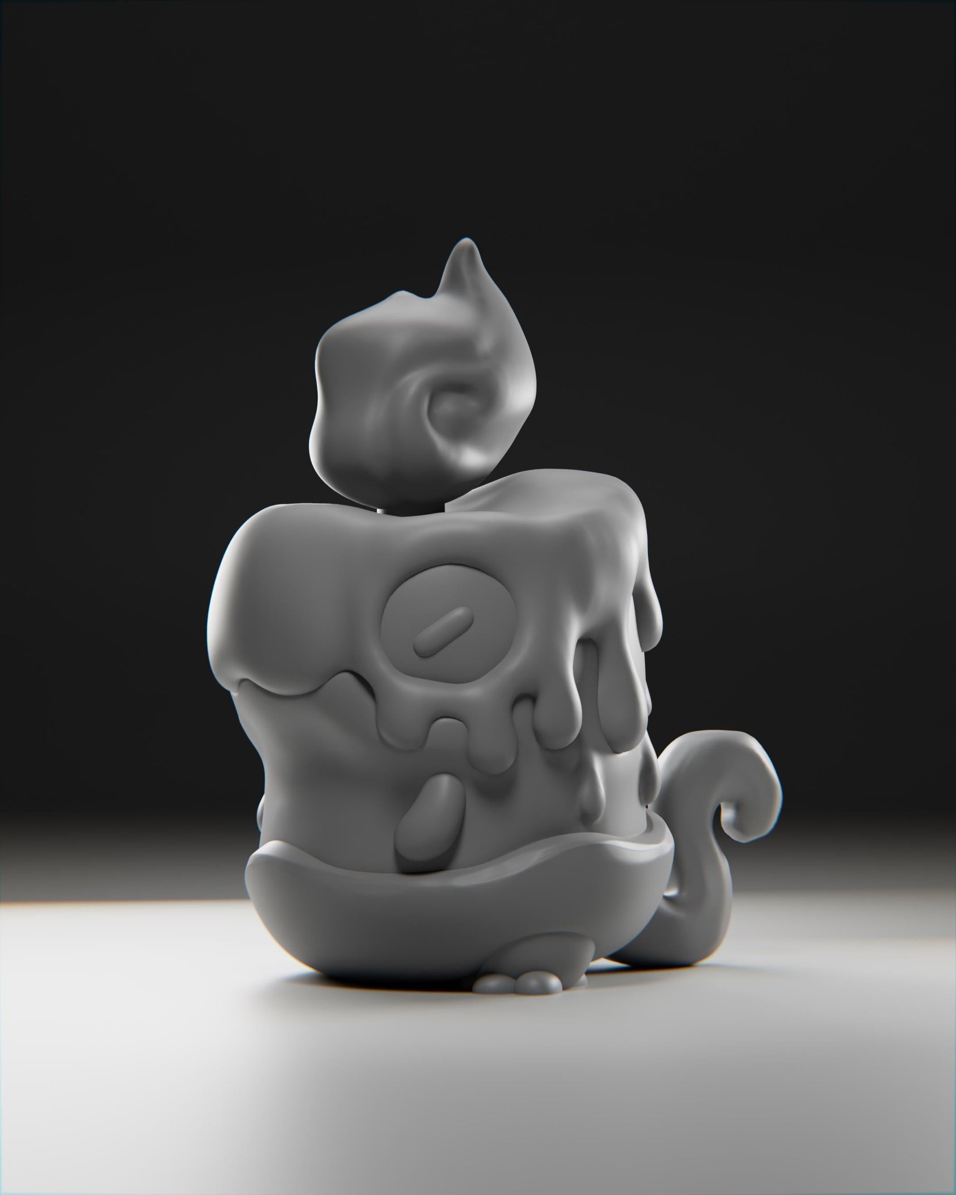 Wickii - UNPAINTED 3D Resin Figure - Grumpii Art Toy