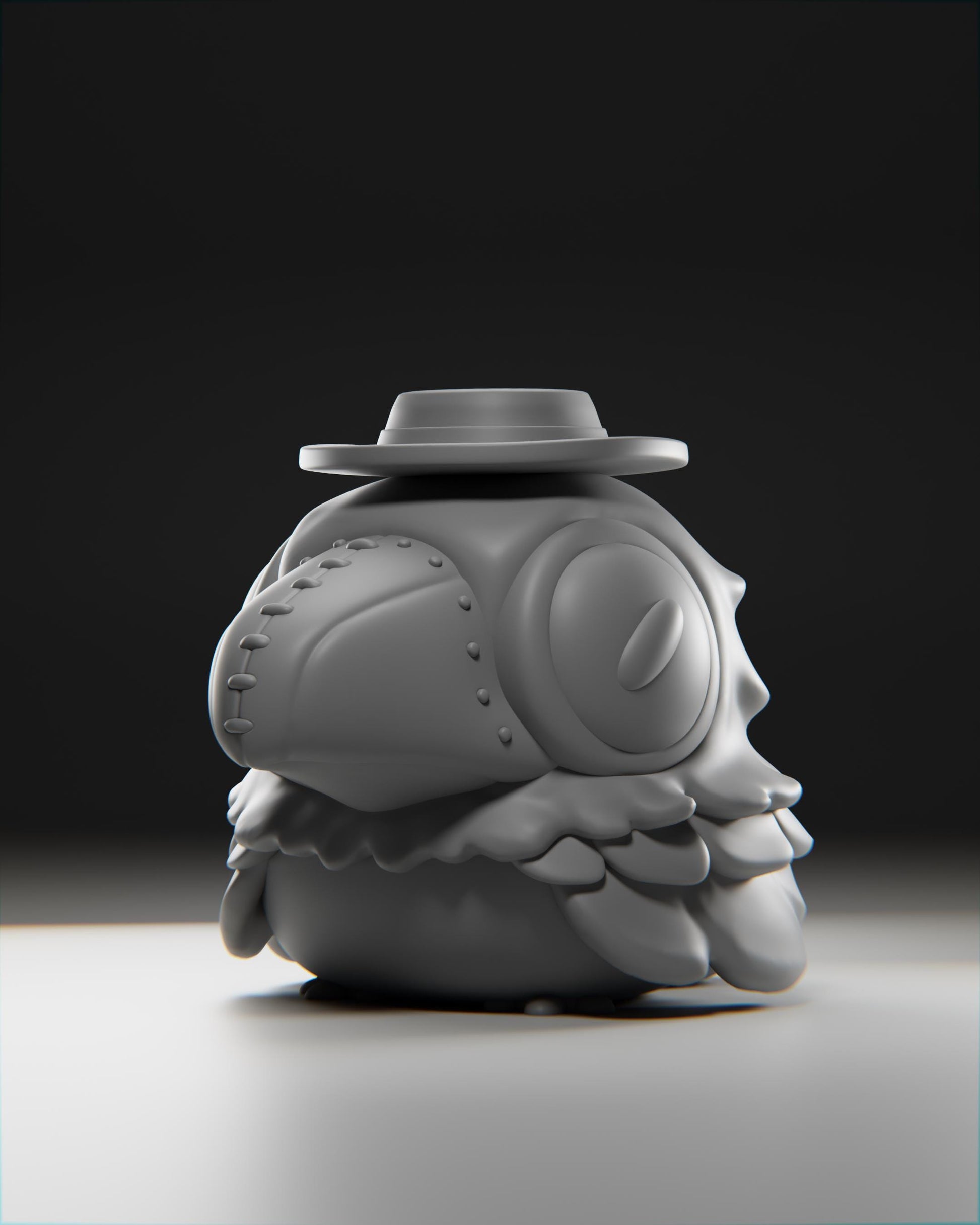Plague Crow - UNPAINTED 3D Resin Figure - Grumpii Art Toy