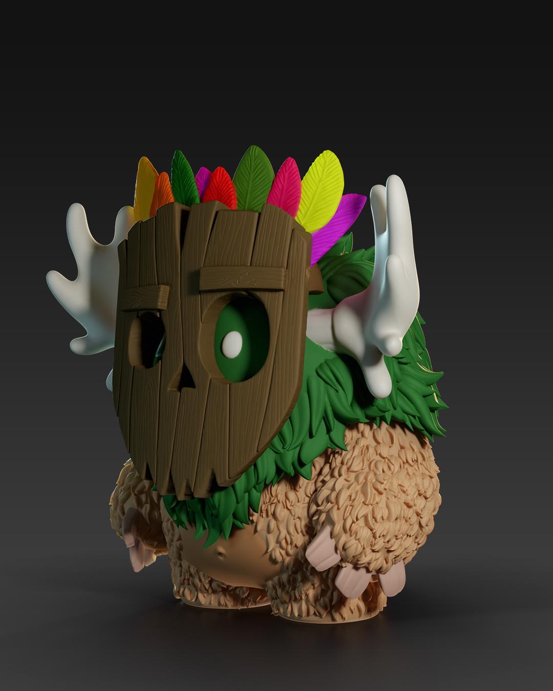 Voodoos Bears Forest Shaman - UNPAINTED 3D Resin Figure - Doreki Studio