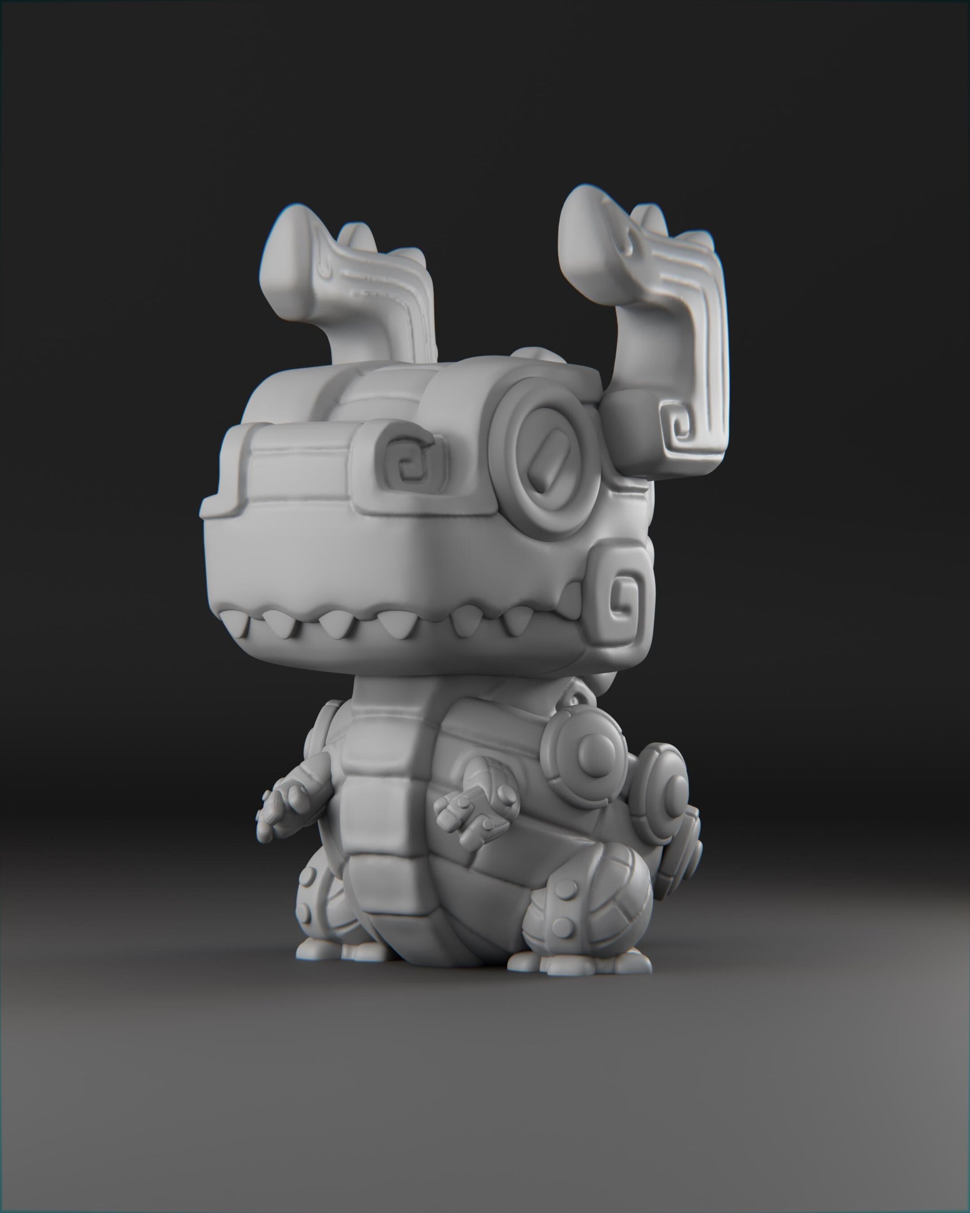 Drakkar - UNPAINTED 3D Resin Figure - Grumpii Art Toy