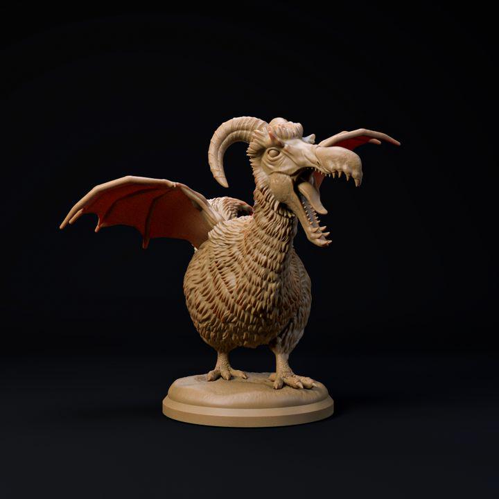 Dodo dragon - UNPAINTED 3D Resin Figure - Dino and Dog Miniatures