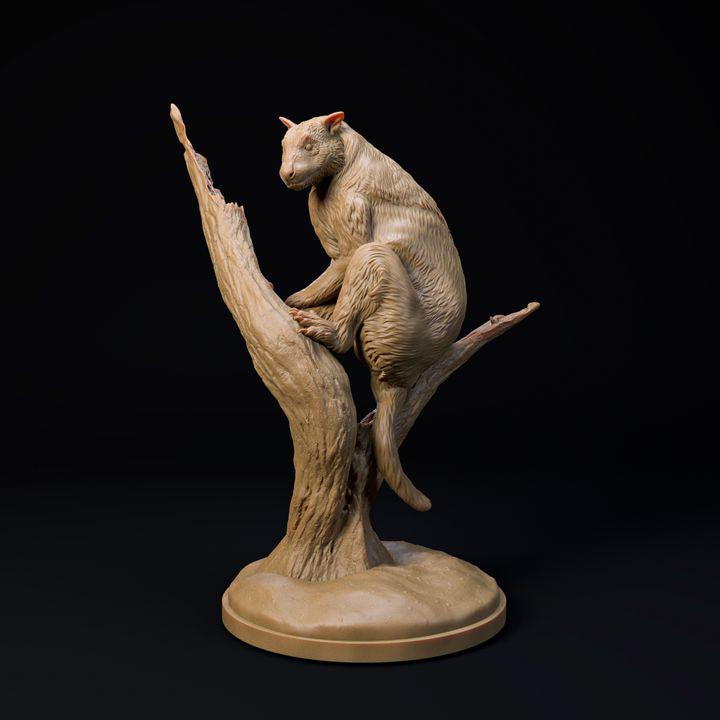Thylacoleo or Marsupial lion resting - UNPAINTED 3D Resin Figure - Dino and Dog Miniatures