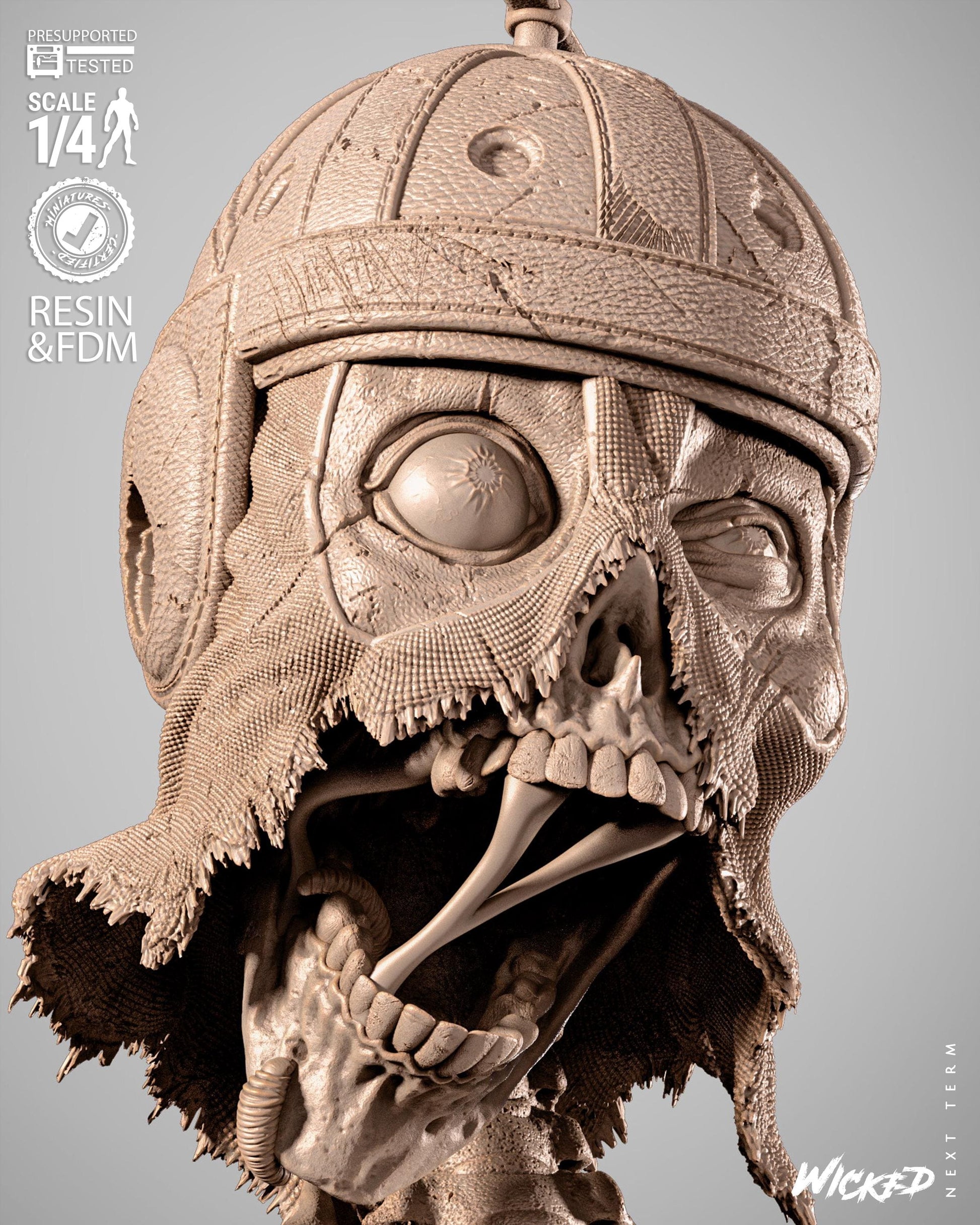 Zombie Deadpool Bust - UNPAINTED FAN ART - Wicked 3D Models