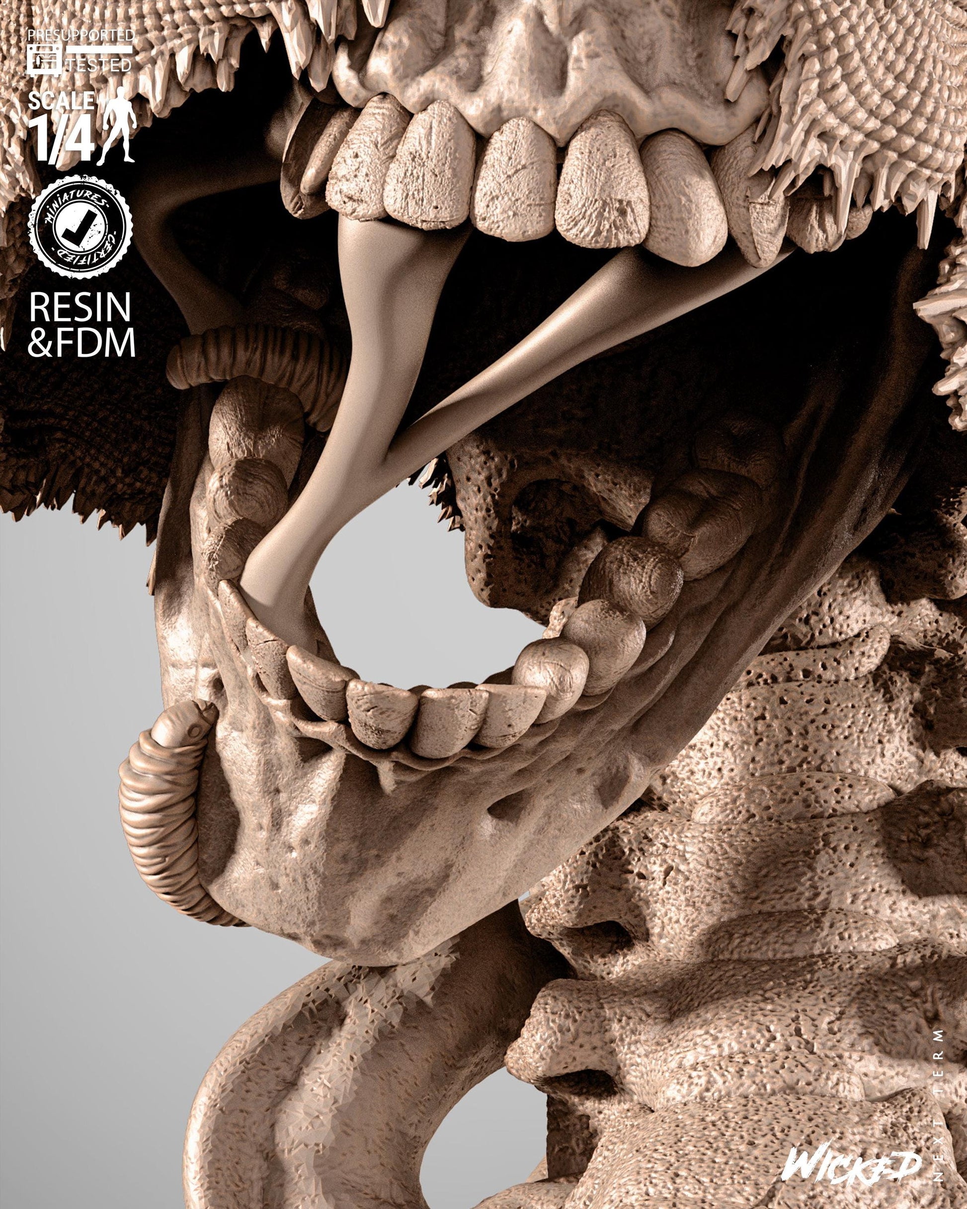 Zombie Deadpool Bust - UNPAINTED FAN ART - Wicked 3D Models