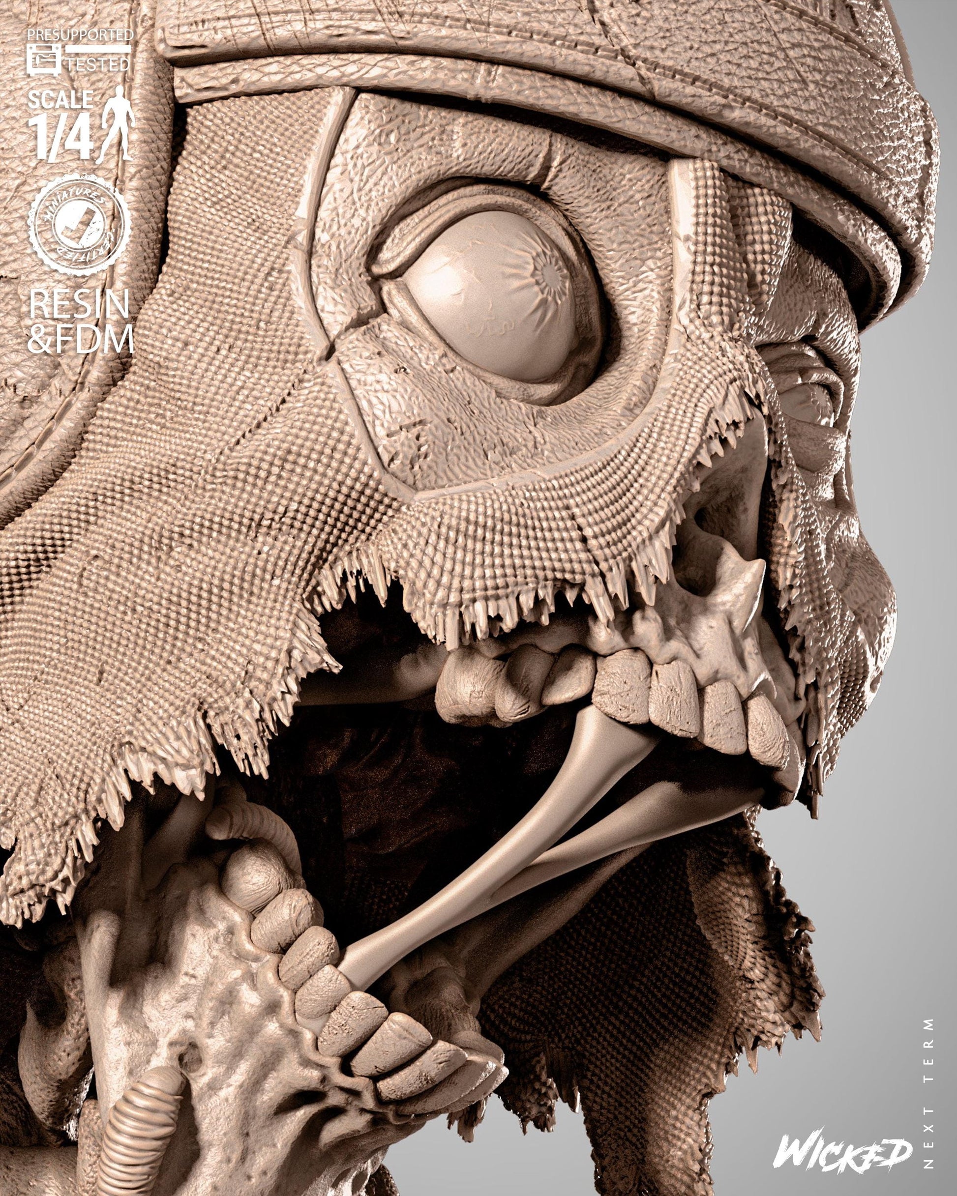 Zombie Deadpool Bust - UNPAINTED FAN ART - Wicked 3D Models