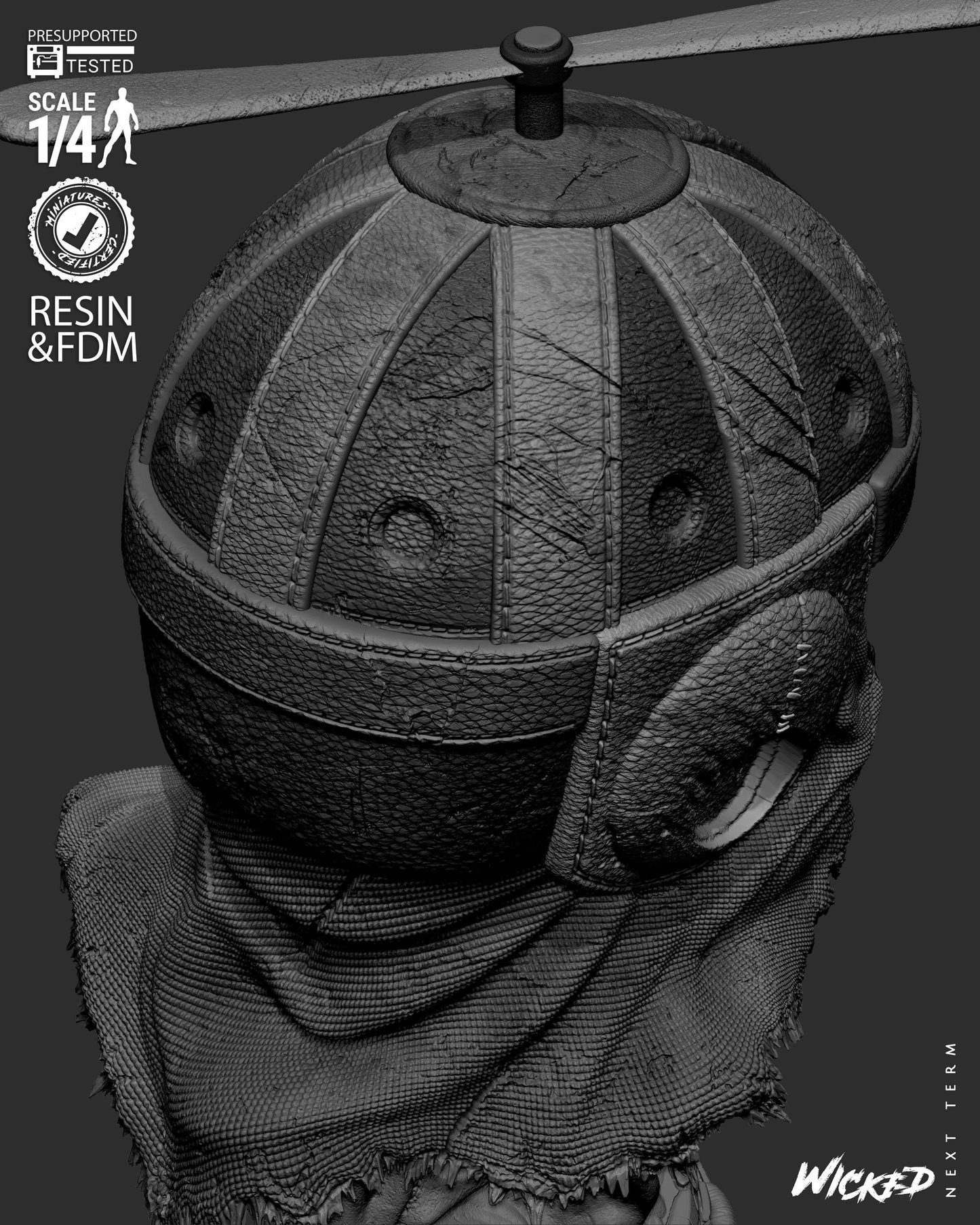 Zombie Deadpool Bust - UNPAINTED FAN ART - Wicked 3D Models