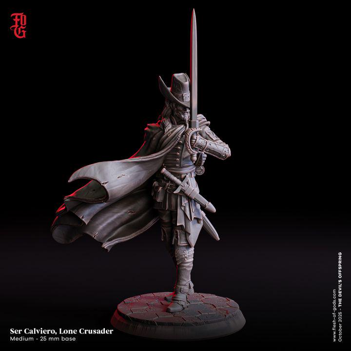 Ser Calviero, Lone Crusader - UNPAINTED 3D Figure - Flesh of Gods