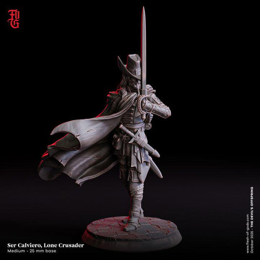 Ser Calviero, Lone Crusader - UNPAINTED 3D Figure - Flesh of Gods