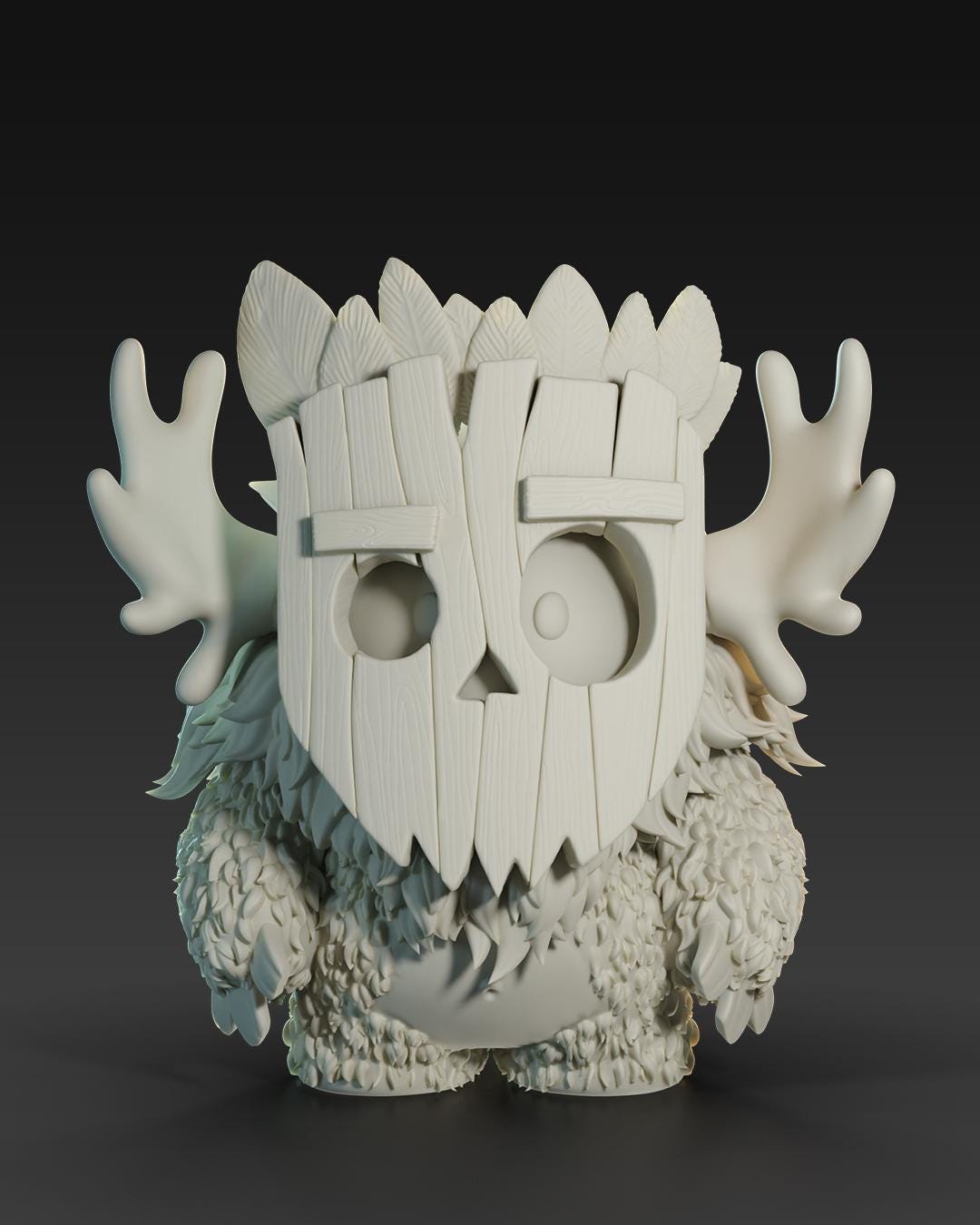 Voodoos Bears Forest Shaman - UNPAINTED 3D Resin Figure - Doreki Studio