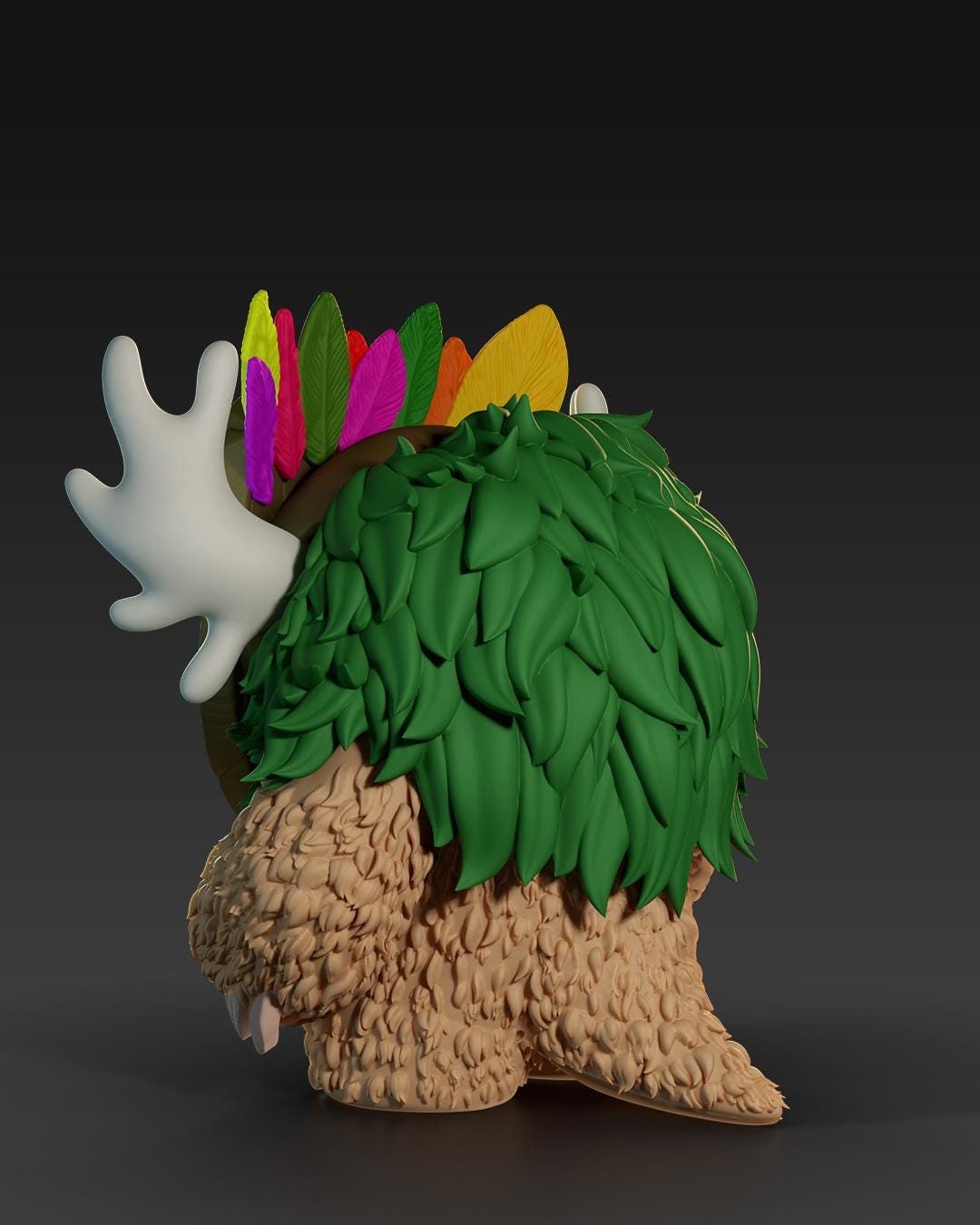 Voodoos Bears Forest Shaman - UNPAINTED 3D Resin Figure - Doreki Studio