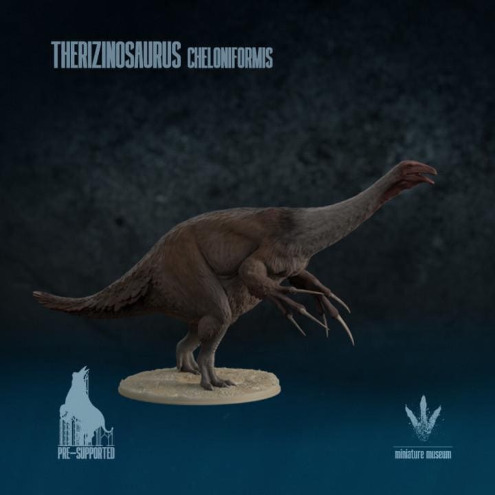 Therizinosaurus cheloniformis : Warning - UNPAINTED 3D Resin Figure - Miniature Museum