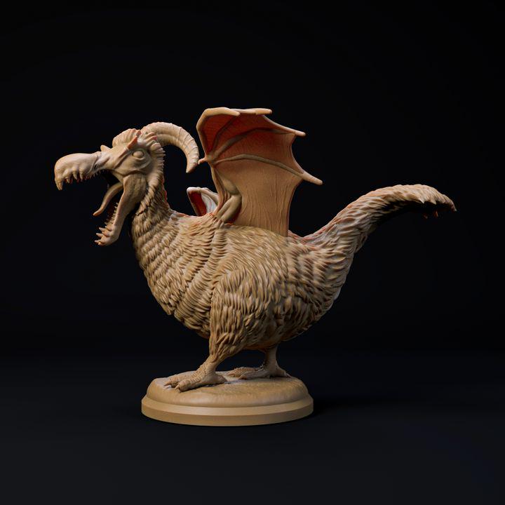Dodo dragon - UNPAINTED 3D Resin Figure - Dino and Dog Miniatures