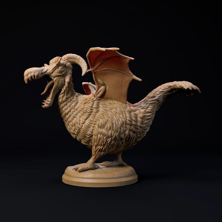 Dodo dragon - UNPAINTED 3D Resin Figure - Dino and Dog Miniatures