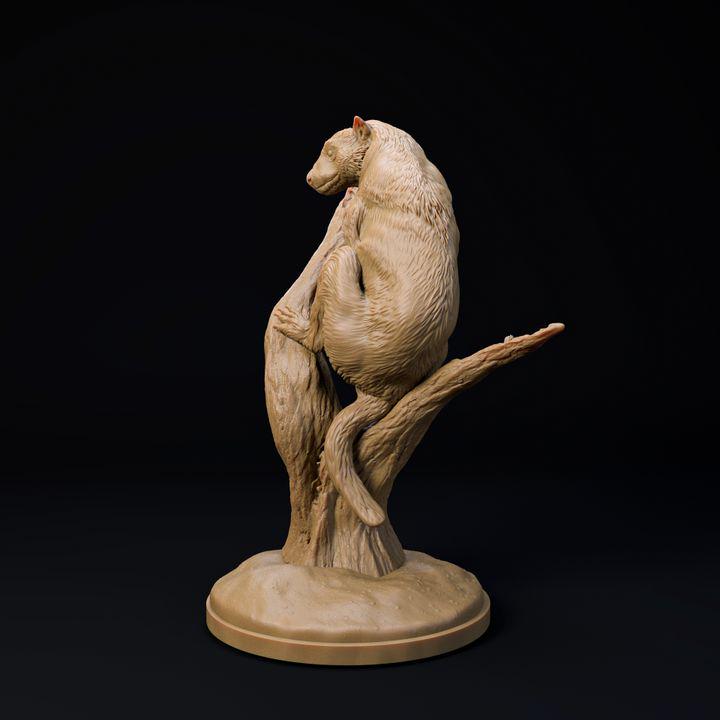 Thylacoleo or Marsupial lion resting - UNPAINTED 3D Resin Figure - Dino and Dog Miniatures