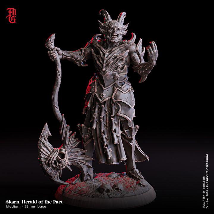 Skarn, Herald of the Pact - UNPAINTED 3D Figure - Flesh of Gods