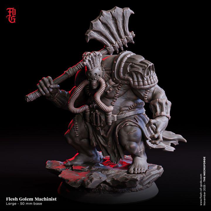 Flesh-Golem Machinist - UNPAINTED 3D Resin Figure - Flesh of Gods