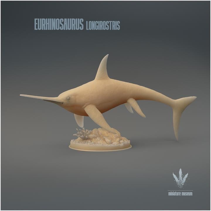 Eurhinosaurus longirostris : The Well-nosed Lizard - UNPAINTED 3D Resin Figure - Miniature Museum