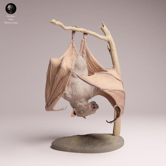 Hammer-headed Bat - UNPAINTED 3D Resin Figurine -Animal Den Miniatures