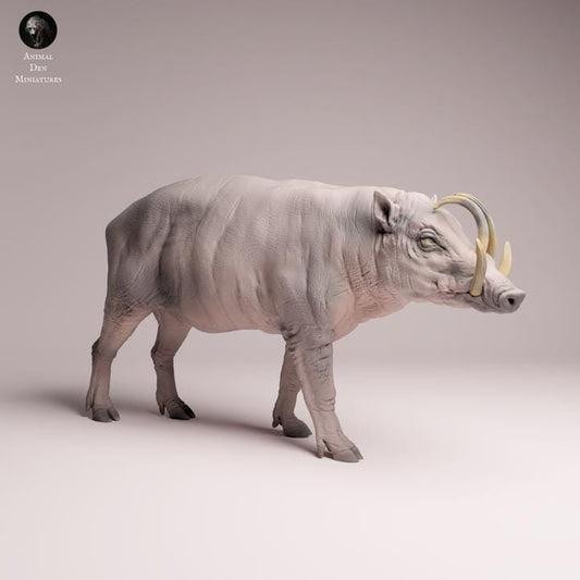 North Sulawesi Babirusa boar - UNPAINTED 3D Resin Print - Animal Den Miniatures