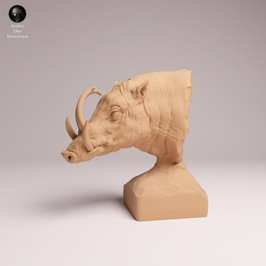 North Sulawesi Boar bust - UNPAINTED 3D Resin Print - Animal Den Miniatures
