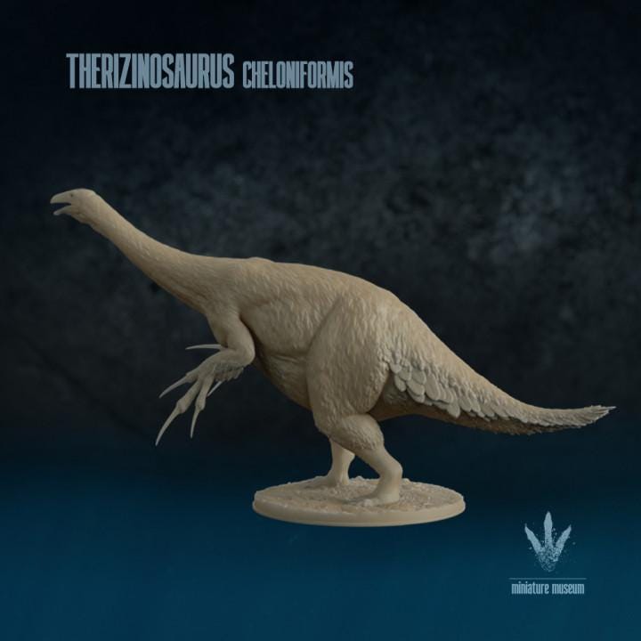 Therizinosaurus cheloniformis : Warning - UNPAINTED 3D Resin Figure - Miniature Museum