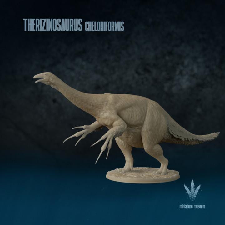 Therizinosaurus cheloniformis : Warning - UNPAINTED 3D Resin Figure - Miniature Museum