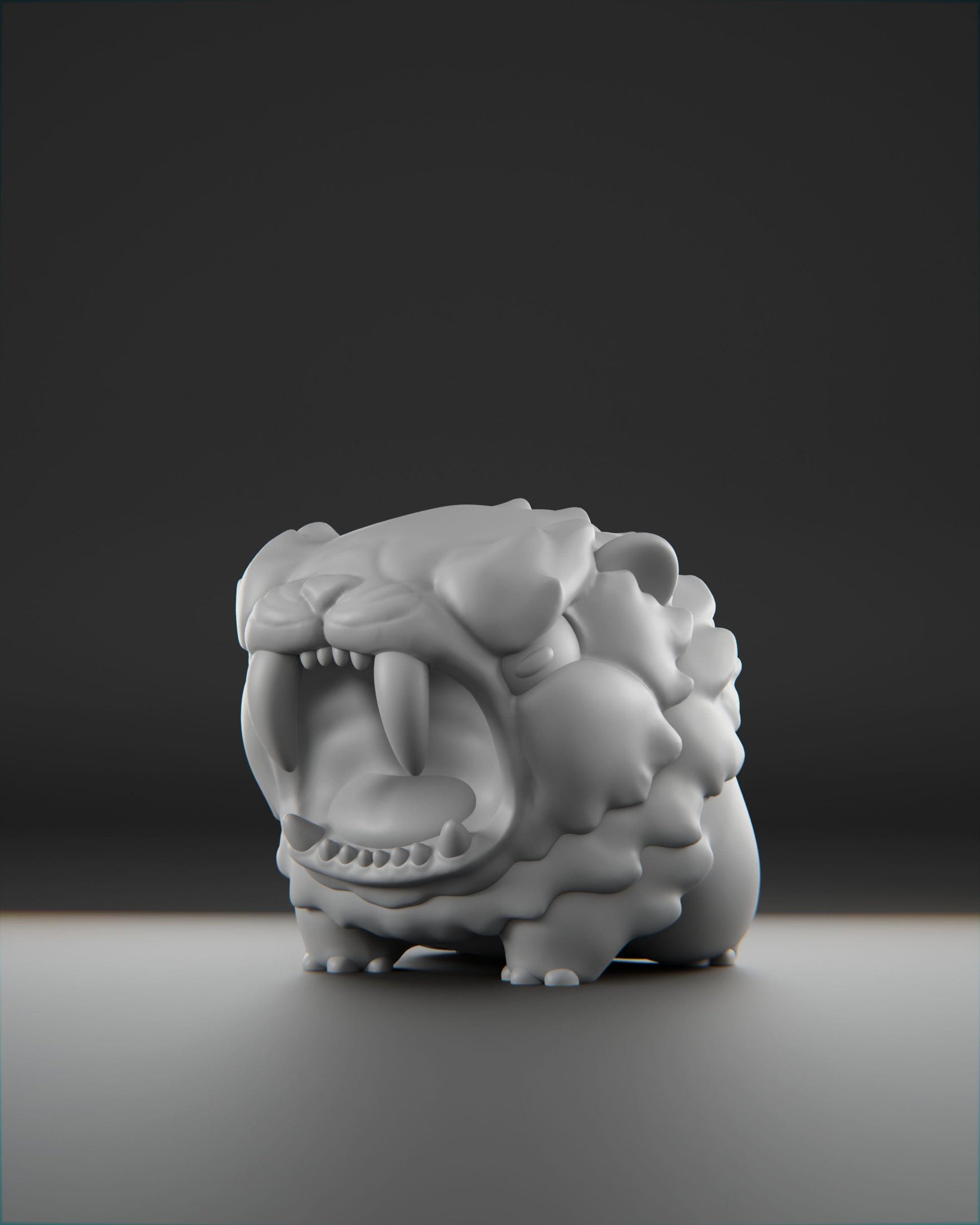 Frostiifang - UNPAINTED 3D Resin Figure - Grumpii Art Toy