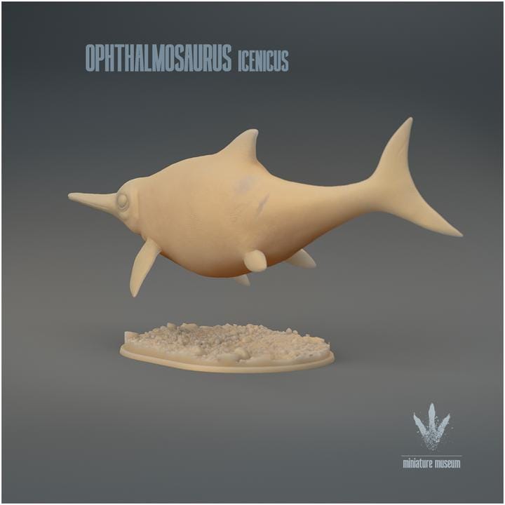 Ophthalmosaurus icenicus : The Eye Lizard - UNPAINTED 3D Resin Figure - Miniature Museum