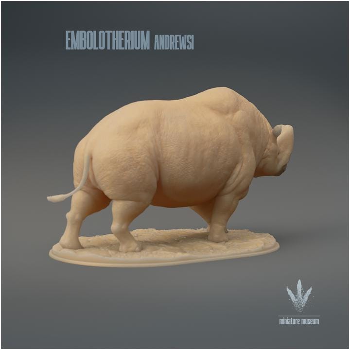 Embolotherium andrewsi : The Battering Ram Beast - UNPAINTED 3D Resin Figure - Miniature Museum