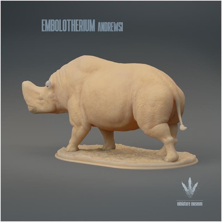 Embolotherium andrewsi : The Battering Ram Beast - UNPAINTED 3D Resin Figure - Miniature Museum