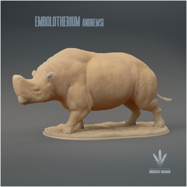 Embolotherium andrewsi : The Battering Ram Beast - UNPAINTED 3D Resin Figure - Miniature Museum