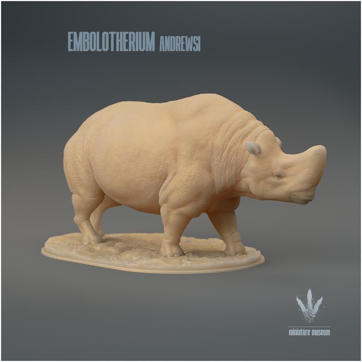 Embolotherium andrewsi : The Battering Ram Beast - UNPAINTED 3D Resin Figure - Miniature Museum