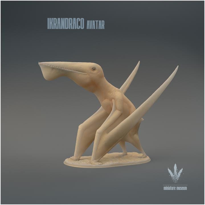 Ikrandraco avatar - UNPAINTED 3D Figurine - Miniature Museum