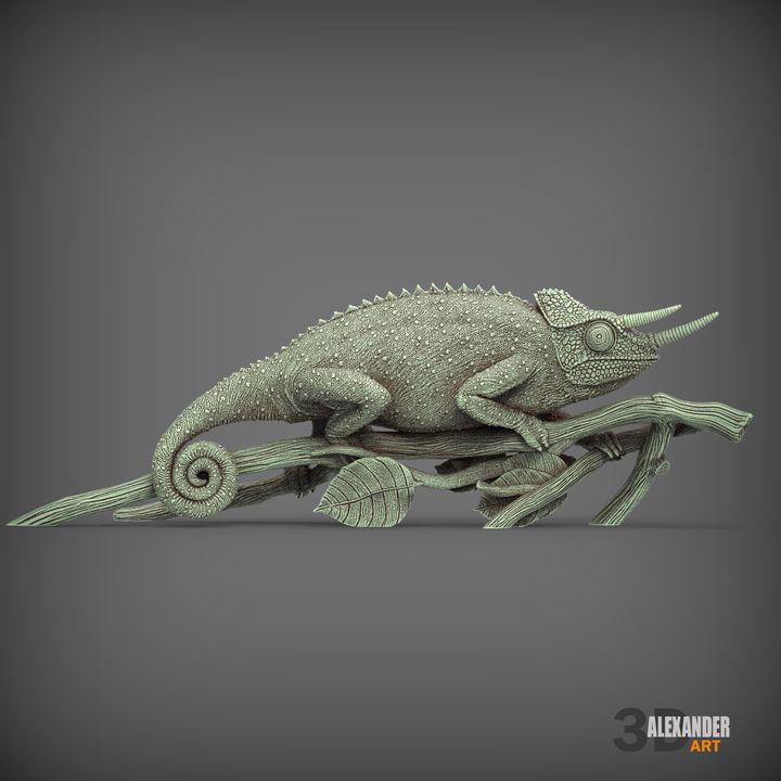 Chameleon Jackson - UNPAINTED 3D Resin Figure - Alexander3dart