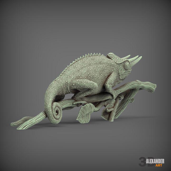 Chameleon Jackson - UNPAINTED 3D Resin Figure - Alexander3dart