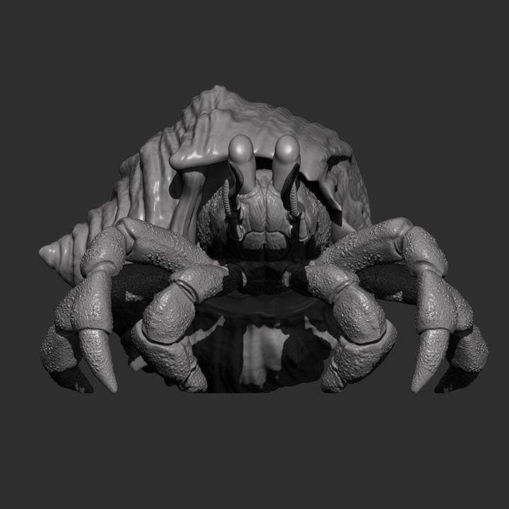 Hermit crab - UNPAINTED 3D Resin Figure - Alexander3dart