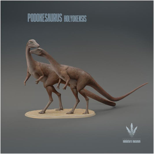 Podokesaurus holyokensis : Couple - UNPAINTED 3D Resin Figure - Miniature Museum