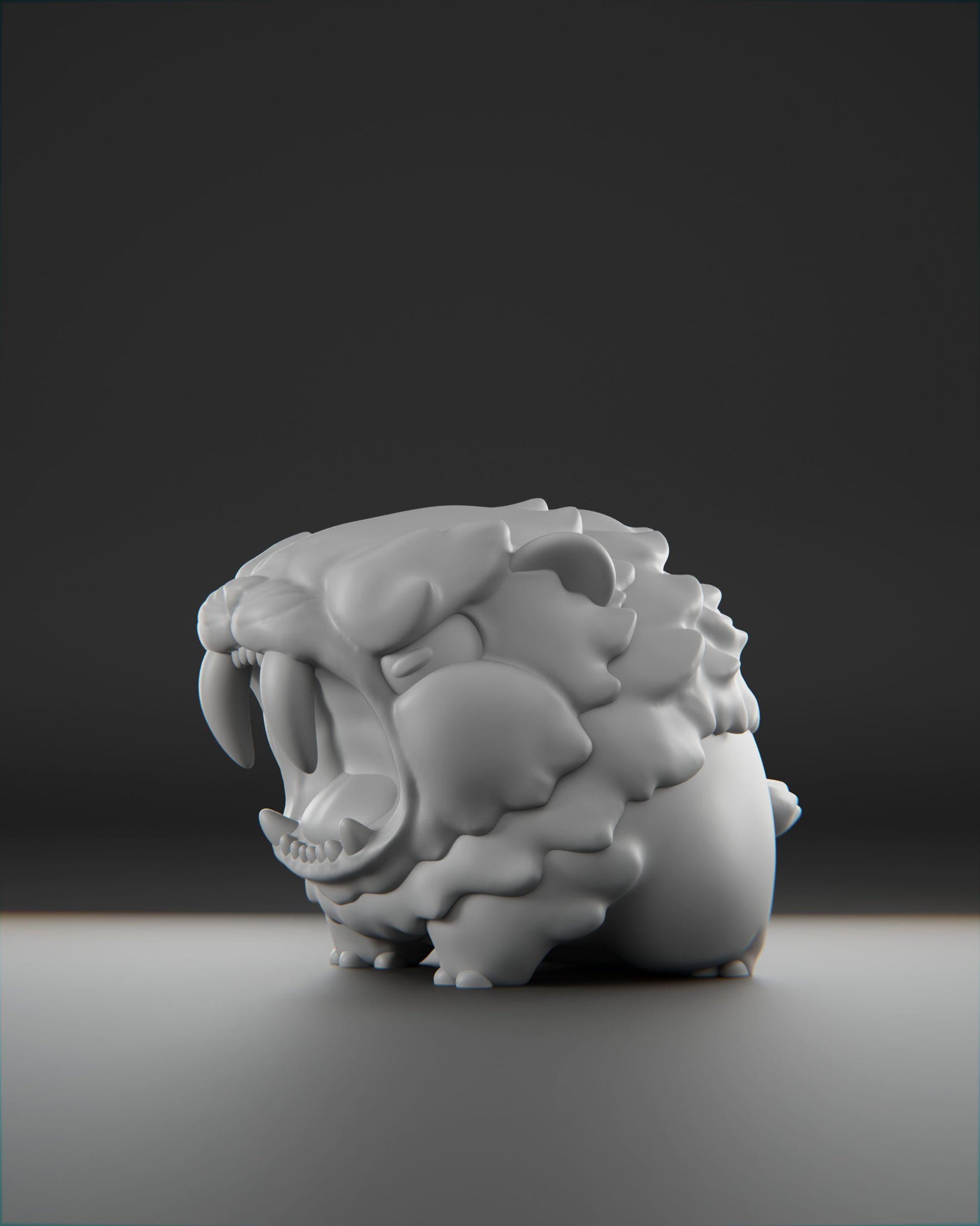 Frostiifang - UNPAINTED 3D Resin Figure - Grumpii Art Toy