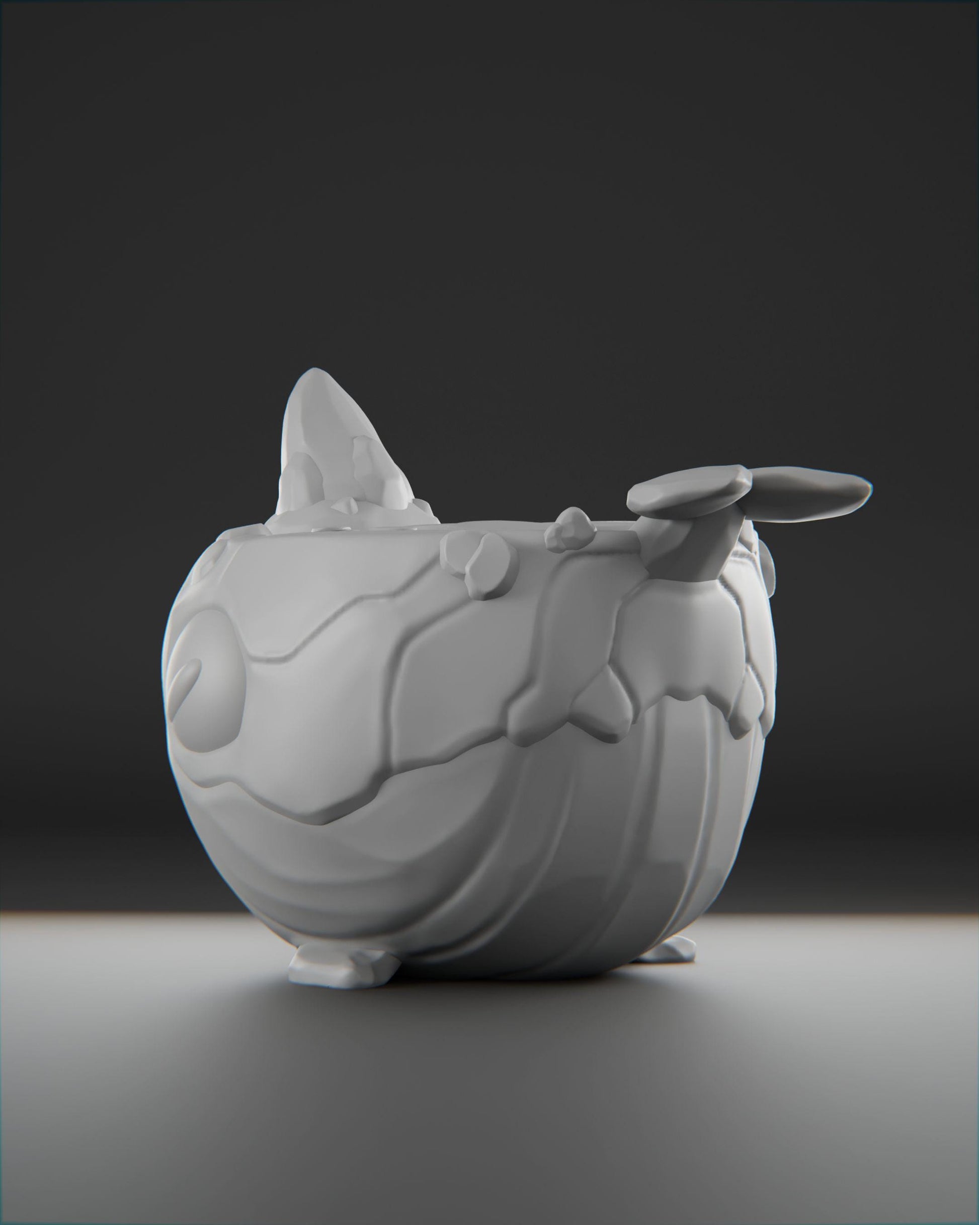 Whaleberg - UNPAINTED 3D Resin Figure - Grumpii Art Toy