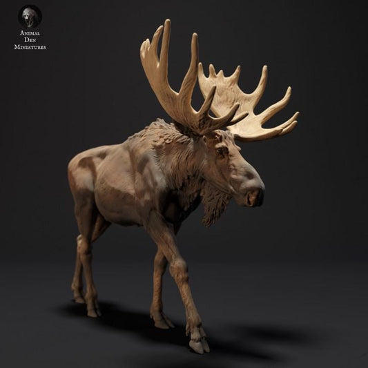 Moose - UNPAINTED 3D Resin Figure - Animal Den Miniatures