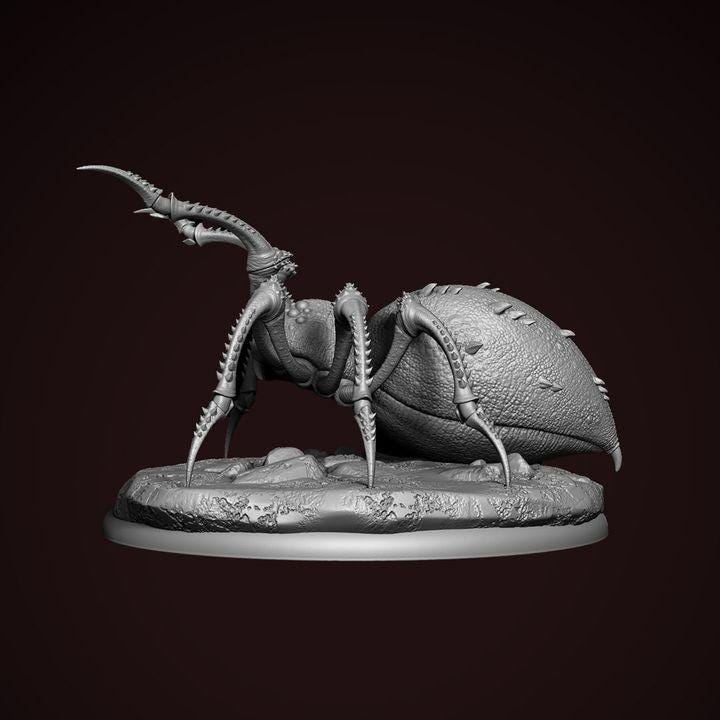 Giant spider attack - 3D Resin Print - Clynche Art