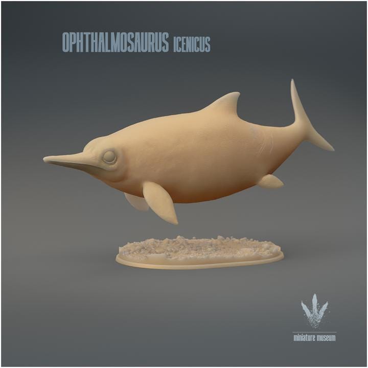 Ophthalmosaurus icenicus : The Eye Lizard - UNPAINTED 3D Resin Figure - Miniature Museum