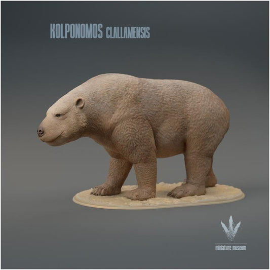 Kolponomos clallamensis : The Bear-otter - UNPAINTED 3D Resin Figure - Miniature Museum